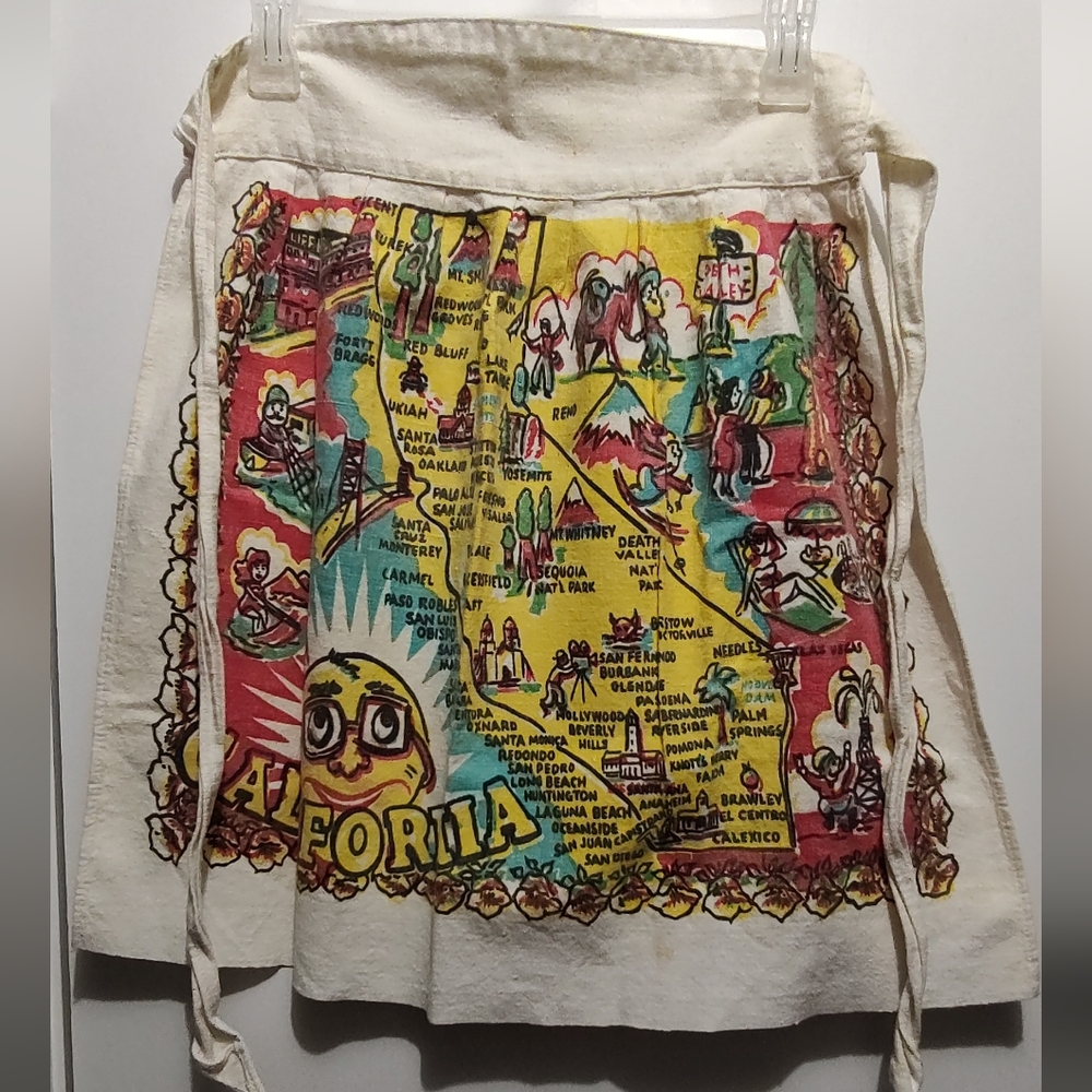 Vintage 1950's Souvenir State Apron